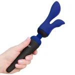 PalmPower PalmSensual Attachments 2-Piece Silicone Massager Heads Blue.